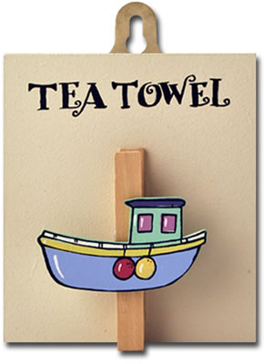Boat Tea Towel peg